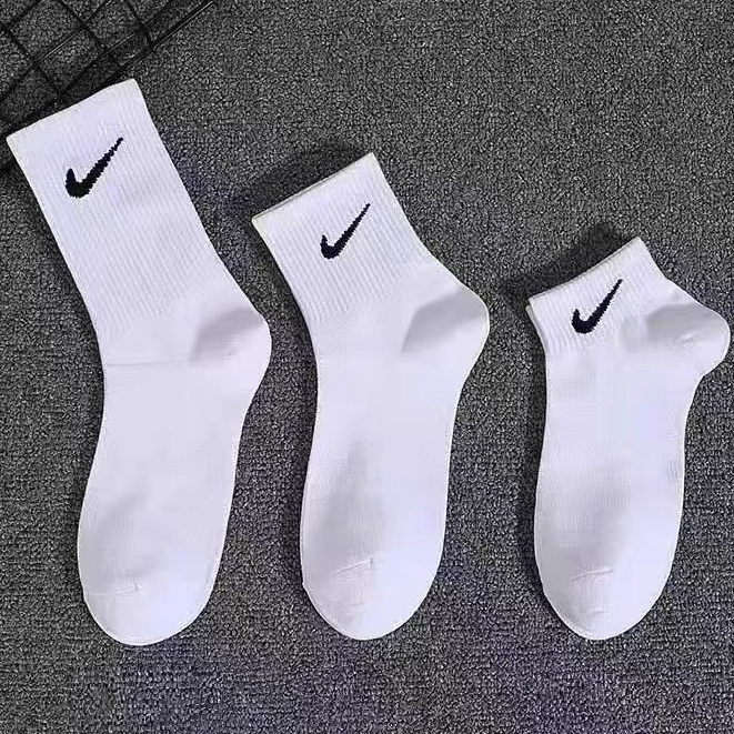 COMBO 2 ĐÔI TẤT VỚ NIKE TRẮNG ĐEN THỂ THAO CỔ NGẮN CỔ TRUNG CỔ CAO NAM NỮ VẢI DỆT KIM