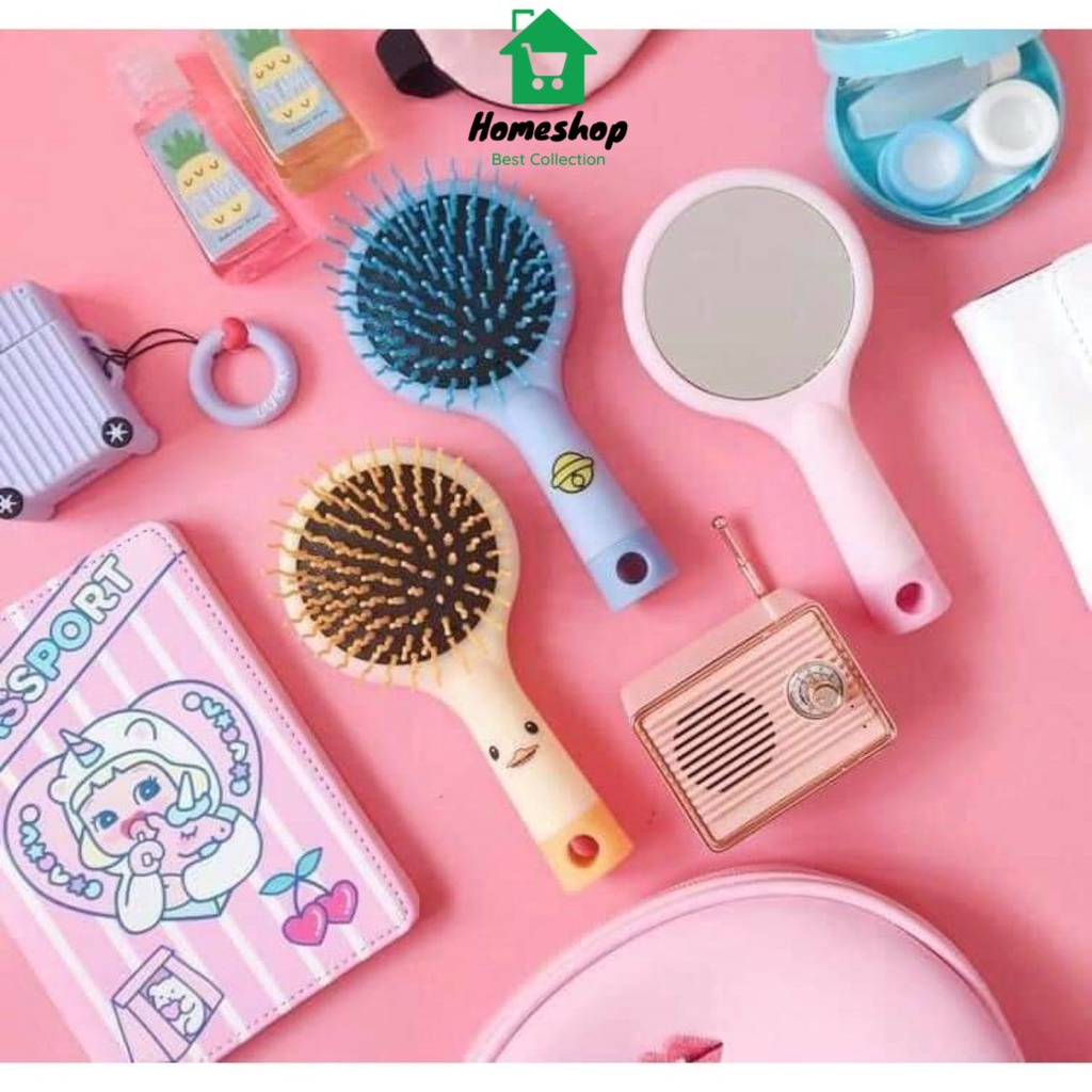 LƯỢC MASSAGE KÈM GƯƠNG HÀNG CAO CẤP LOẠI 1 T8